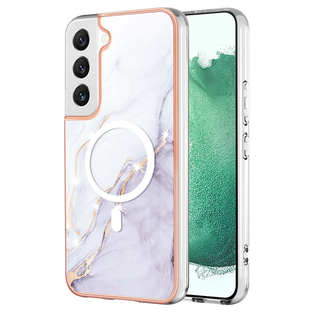 YB IMD Series-19 for Samsung Galaxy S22 5G IMD Pattern Phone Case Electroplated 2.0mm TPU Magnetic Cover YB IMD Series-19 for Samsung Galaxy S22 5G IMD Pattern Phone Case Electroplated 2.0mm TPU Magnetic Cover